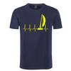 Sailing T Shirt SAILING IN A HEARTBEAT TShirt Summer Graphic Tee Shirt Cute 100 Cotton Short Sleeve Mens Tshirt