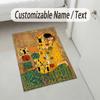 Kittens Theme Soft Crystal Velvet Rug Custom Name & Text Print Non Slip Floor Rug for Bedroom Living Room