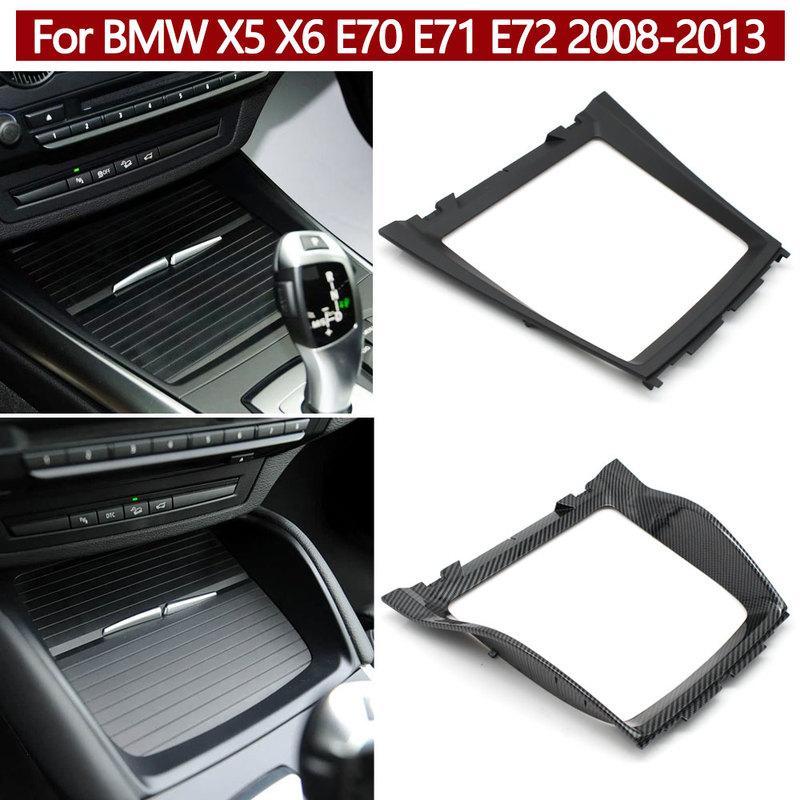 LHD RHD Car Front Center Console Water Cup Holder Decorative Cover Panel Trim For BMW X5 X6 E70 E71 E72 51166956756 51169129401
