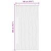 Insect Screen Door Curtain Chenille Light Grey and White 100 X 200 Cm