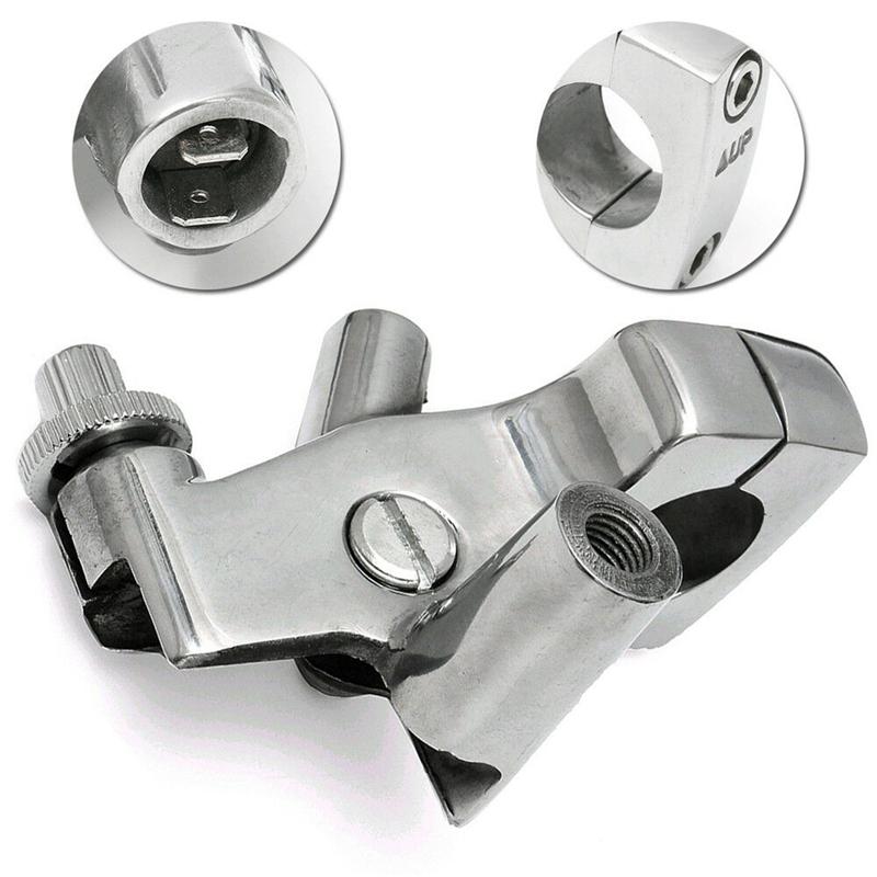 NEW-5Pcs 25Mm 1Inch Motorcycle Clutch Lever Mount Holder For Honda Shadow 600 VT750 Silver Aluminum Alloy
