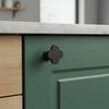 Clover Shape Colored Cabinet Knob Zinc Alloy Single Hole Door Pull Handle For Kitchen Cupboard Wardrobe Drawer