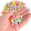 500Pcs Spacer Beads Colored Letter Plastic Hair Band Pendant Perforated Bead DIY Accessories