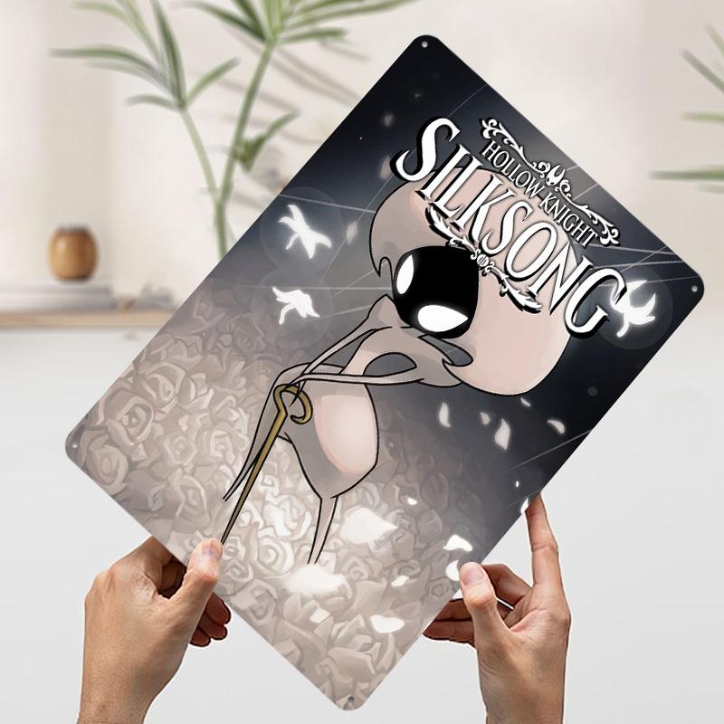 

Hollow Knight Silksong Game Art Poster Customized Wall Art Vintage Metal Signs Retro Tin Plaque for Man Cave Decoration Home 7.9x11.8In(20x30cm)