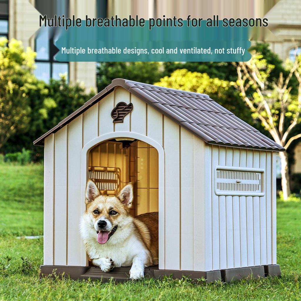 Large Rainproof Outdoor Dog Villa - Four Seasons Universal, Sturdy, Removable, and Washable.