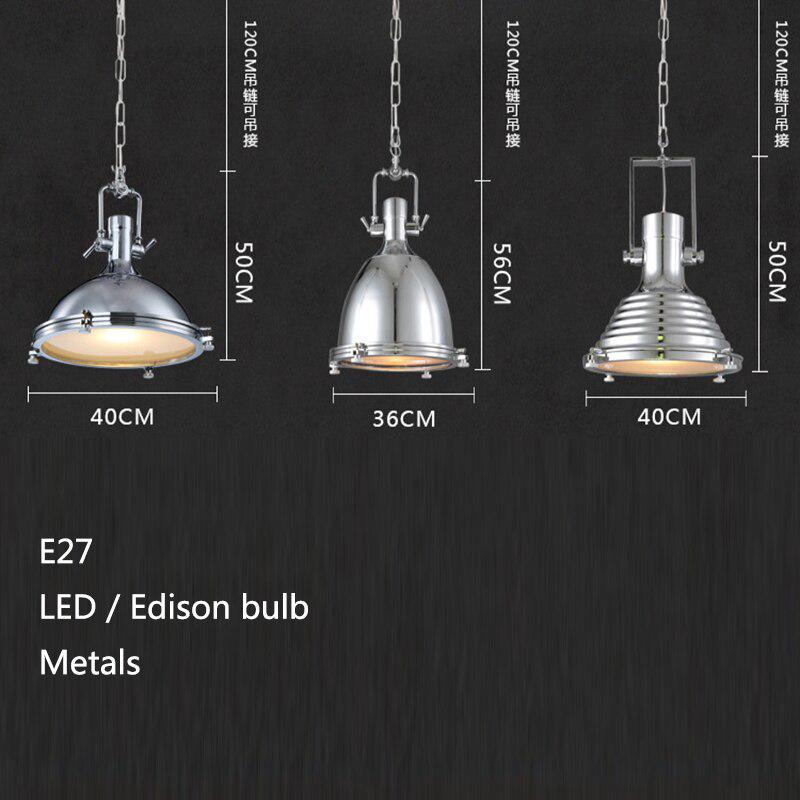 3 style Loft retro Industrial hanging Hardware metals pendant lamp vintage E27 LED lights Kitchen
