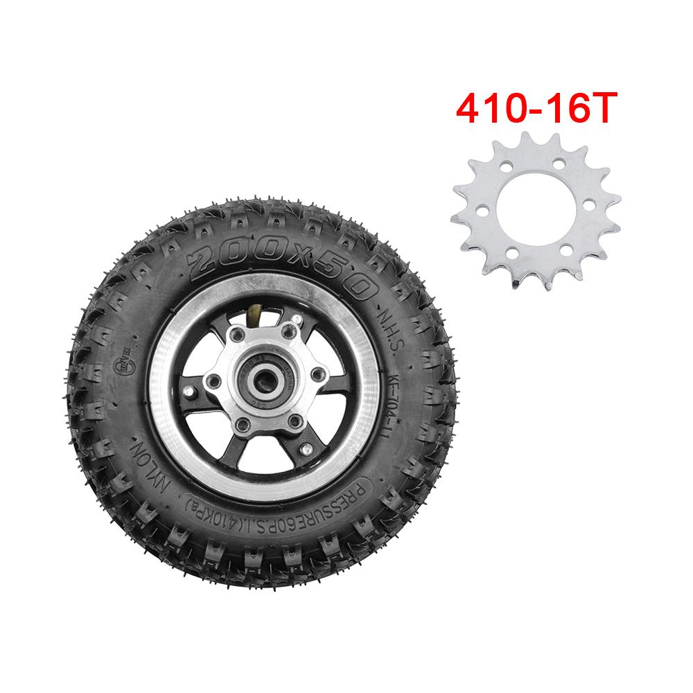 8 inch Pneumatic Wheel 200x50 Tire Inner Tube With 6 Holes Alloy Hub 10mm Bearing Diameter for Electric Scooter E-bike Parts