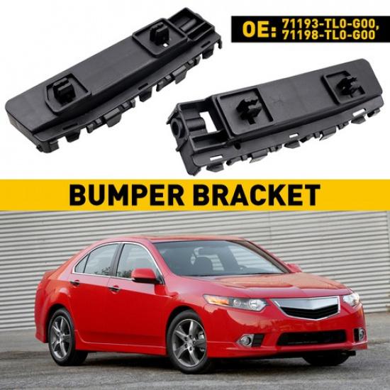 For Honda ACURA TSX 2009-2014 Bumper Brackets 2PCS Front Beam Retainer W/6 Clips