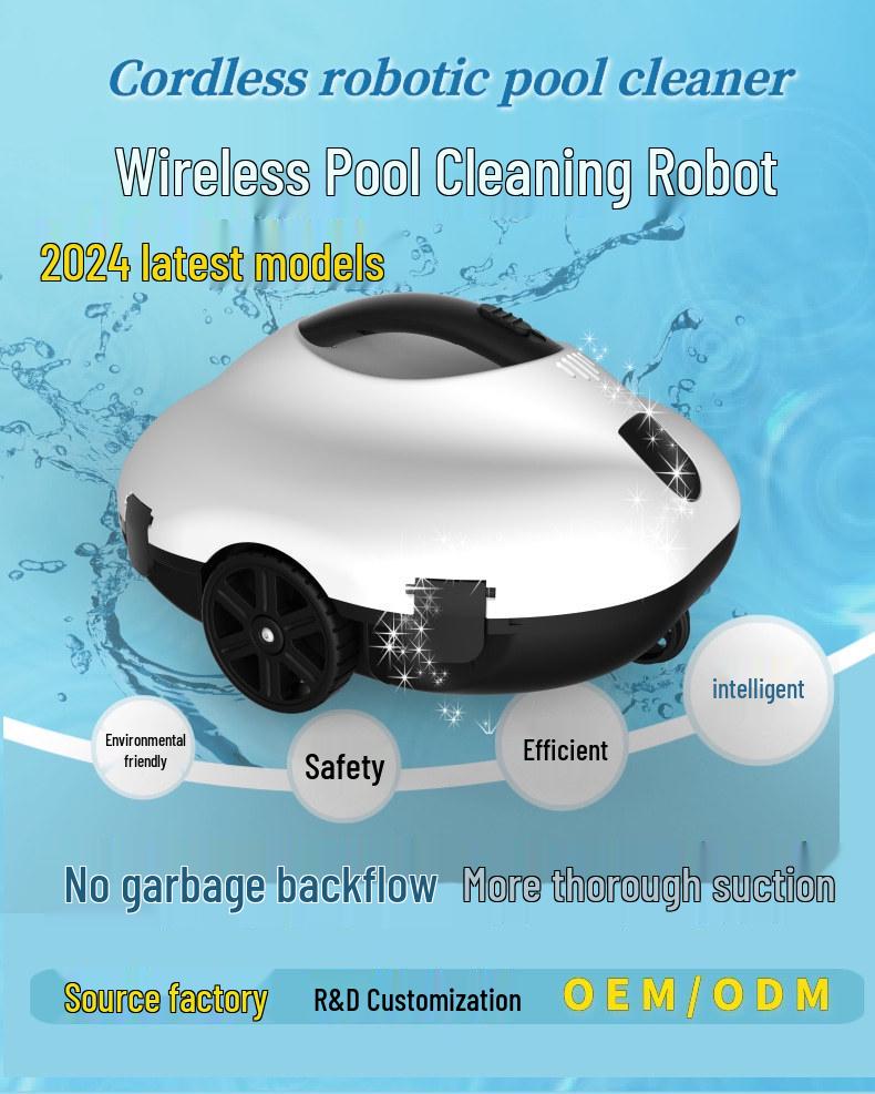 Smart Wireless Pool Cleaning Robot: Skimmer & Bottom Cleaner