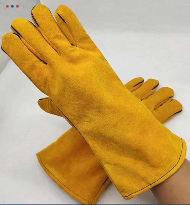 One-Piece Cowhide and Sheepskin Welding Gloves - Long & Short Models