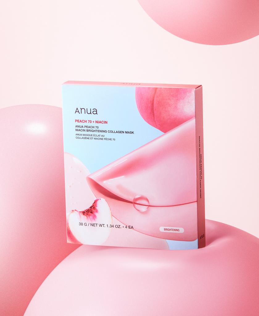Anua Peach 70 Niacin Brightening Collagen Mask 38g (4 Sheets)