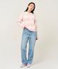 PLAC WOMEN Collared Stripe Knit Light Pink