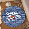 Thunder Basketball Team Round Mat, Anti-slip Circle Carpet Chair Rug For livingroom,Bedroom, Doormat Home Decor Gift Christmas Gifts
