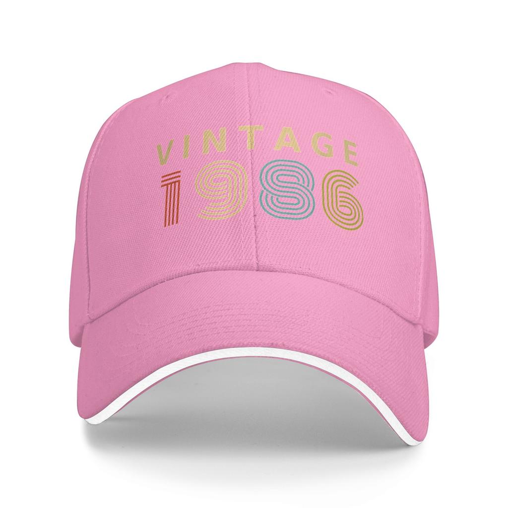 Vintage 1986 40th Birthday Sun Baseball Cap  Summer Y2k Cute Trucker Hat For Female Male Running Hippie Snapback Cap
