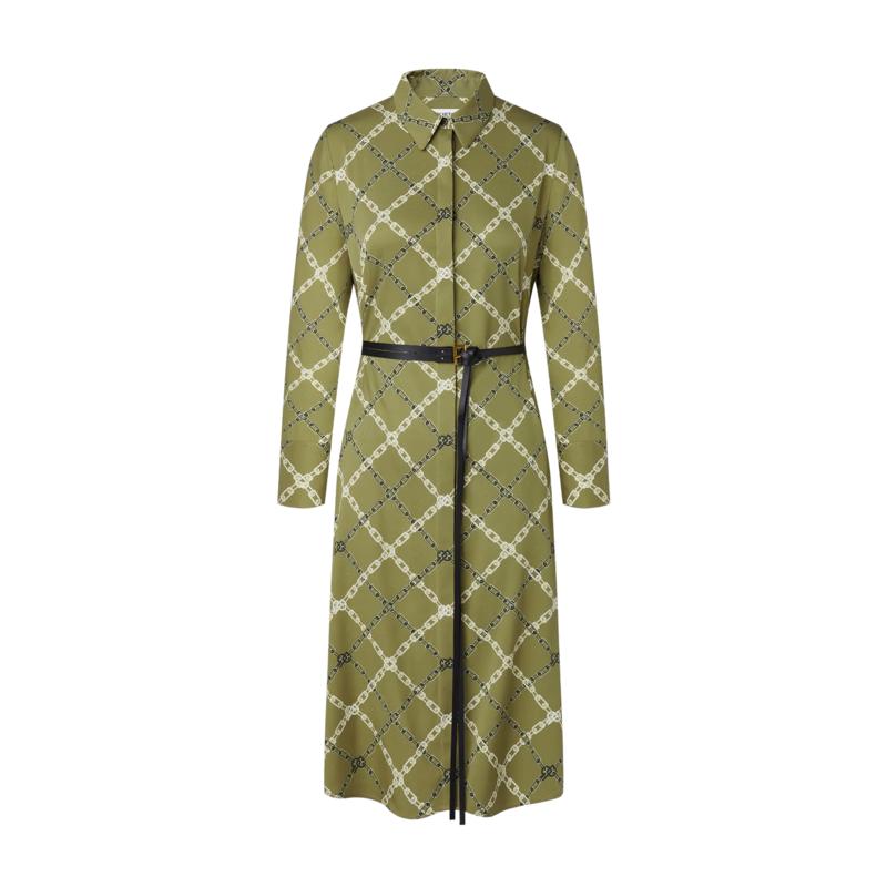 

PORTS Women s Autumn Moss Green Print Midi Dress M