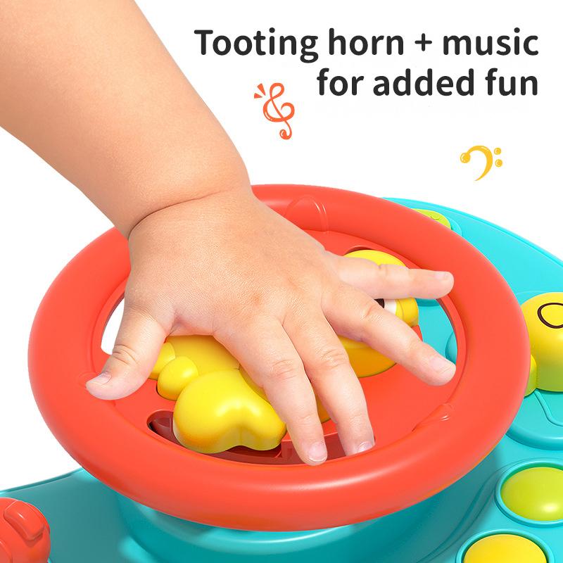 Baby Toy Simulation Steering Wheel Toy Cartoon Crab Toys Baby Simulator Car Early Education Toy With Music Light Vocal Toys Gift