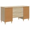 Desk with Shelf Sonoma 142.5 x 50 x 75 cm Engineered Wood
