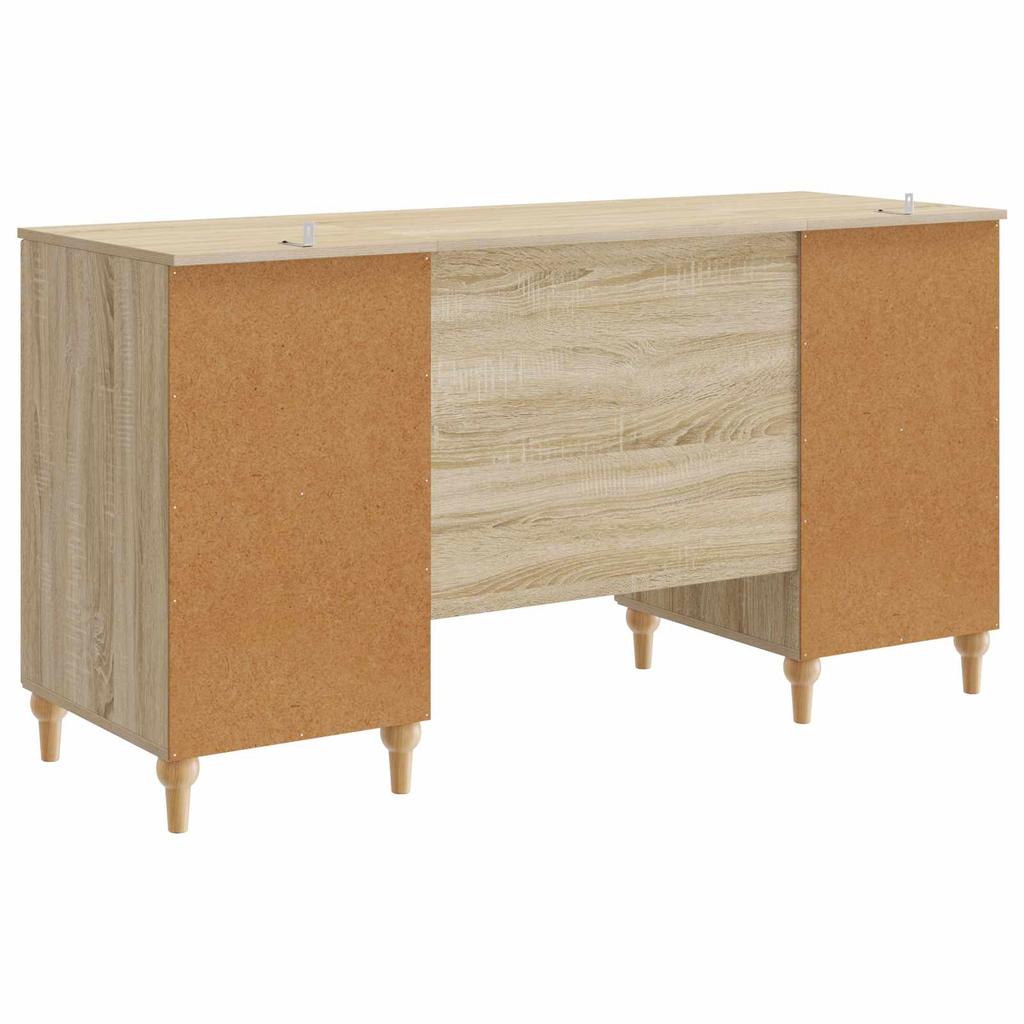 Desk with Shelf Sonoma 142.5 x 50 x 75 cm Engineered Wood