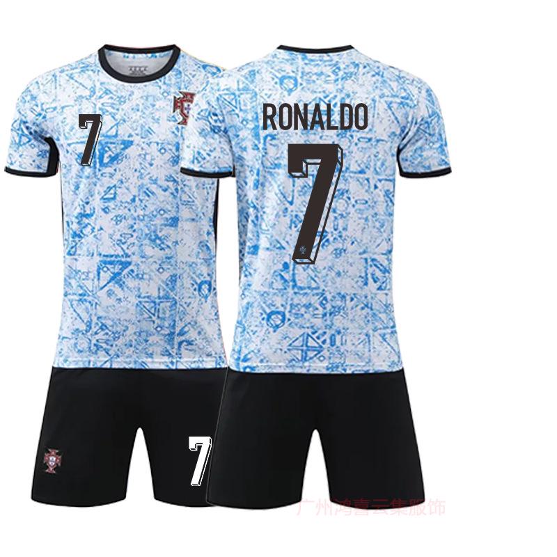 2024 Portugal Away Jersey Set: European Championship — CR7 #7, Bruno Fernandes #8B, Rafael Leão #17