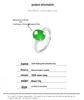 S925 Silver Adjustable Women's Ring with Natural Grade A Bright Green Jade Cabochon