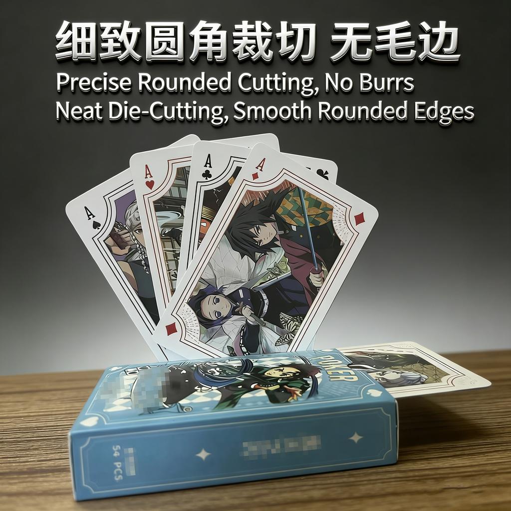 New Anime Demon Slayer Poker Deck Moisture Proof Lamination HD Printing High-Hardness Paper Perfect Playing Cards Fan Collection