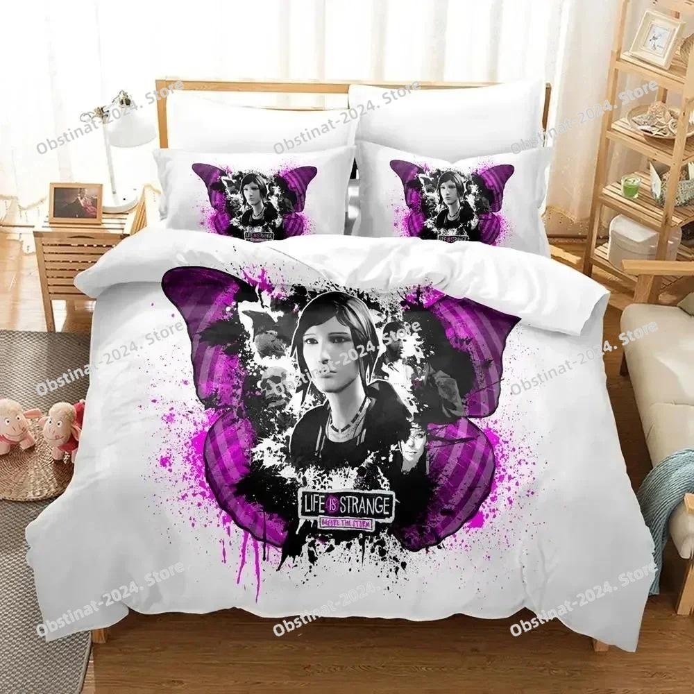 Game Life is Strange Before the Storm Bedding Set Printed Duvet Cover Sheet Pillowcase Bed Soft Quilt Cover Full Queen King Size