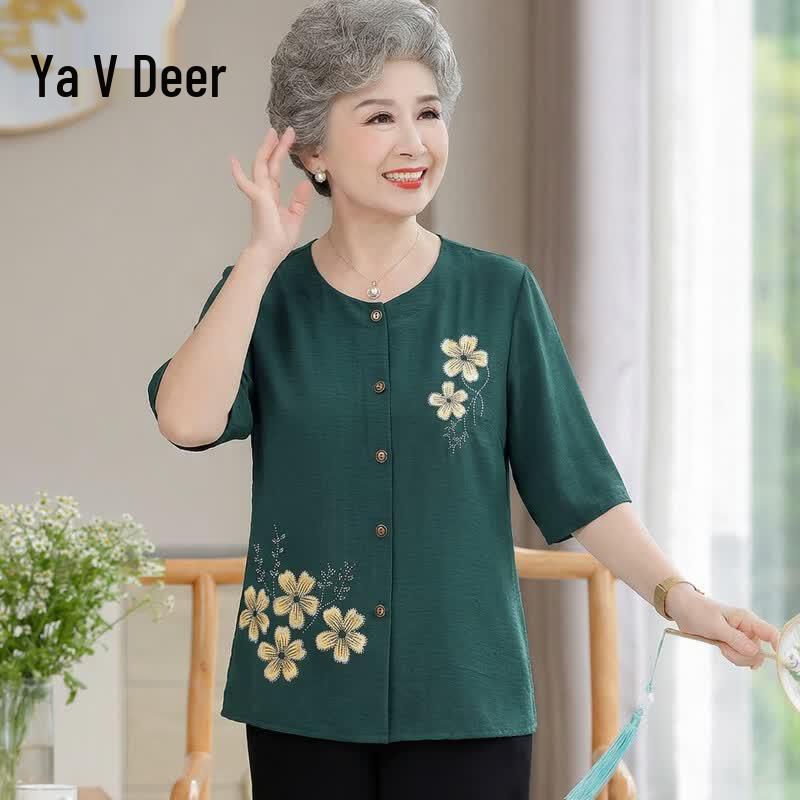 Yalu Women s Loose Cotton Blend Two-Piece Summer Set XL