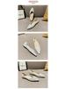 Weiwei Women's Rhinestone Pointed Toe Flats - Low Heel Slip-on Loafers with Soft Sole