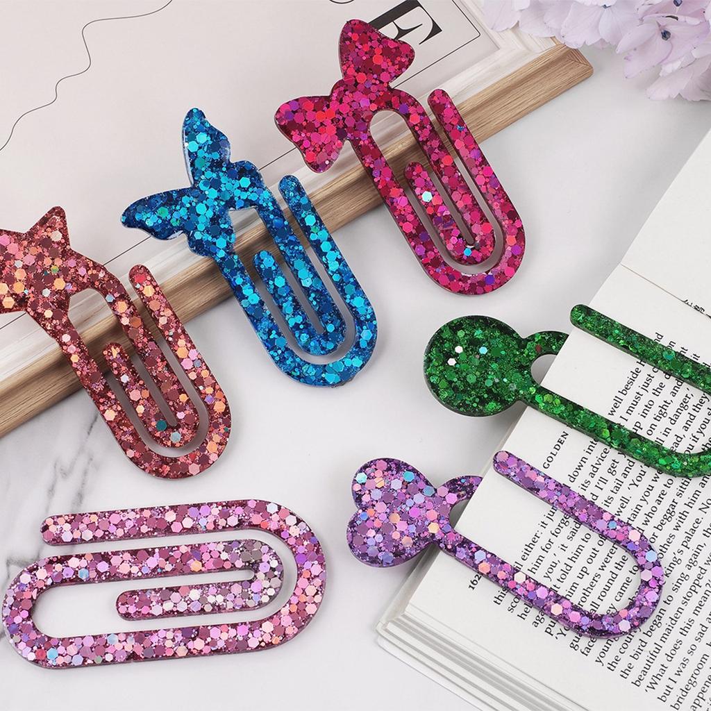 Earrings Molds Resin Craft Moulds Paper Clip Shape Pendant Molds Unique Keychain Molds Jewelry Making Accessories