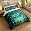 3Pcs Bedding Set Custom Name Text, 1 Sheet 2 Pillowcases Home Bed DecorHellraiser Pinhead