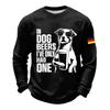 Men's Casual Loose Fit Crew Neck Sweatshirt with Graphic Print Long Sleeve Comfortable Pullover for Everyday Wear