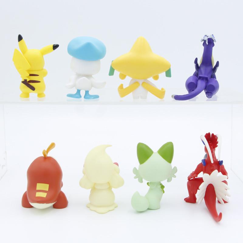 Adorable Paldea Partner Figurine Colorful Pokmon Cake Decoration Pvc Anime Toy