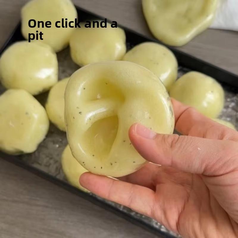 Realistic Mashed Potato Squishy Ball Textured Crinkle Sound Hand Squeezer Stress Relief Asmr Sensory Fidget Gift For Kids & Adults