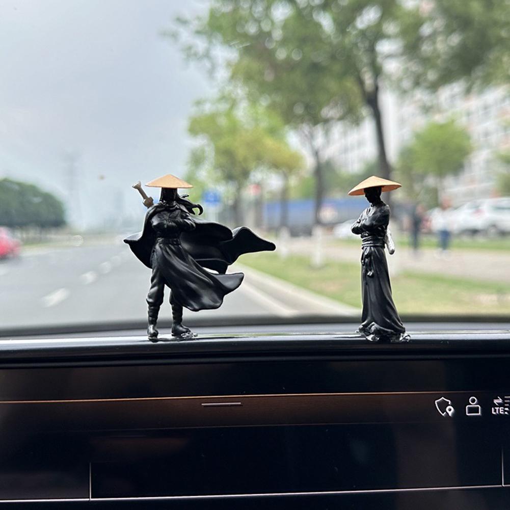 Estátua Youxia Para Decoração de Carro Estatueta Herói Espadachim Chinês Enfeites de Painel de Carro Para Decoração de Escritório Sala de Estudo