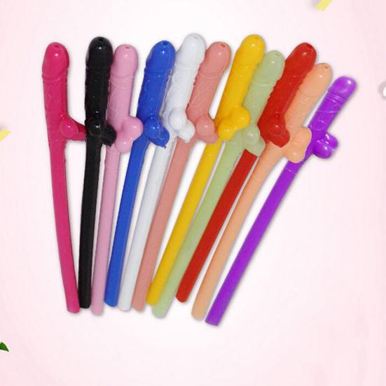 Yousheng 10 sztuk/zestaw penis słomki do picia wieczór panieński wieczór panieński upominki dekoracje