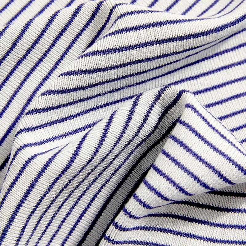 Women's 2026 Spring Slim Fit Striped Knit Short Sleeve T-Shirt