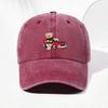 Fashionable Trendy Pattern Bear Teddy Men Cap Baseball Cotton Washed Vintage Customize Hats Dad Cap Adjustable Casual Daily Driving Hat