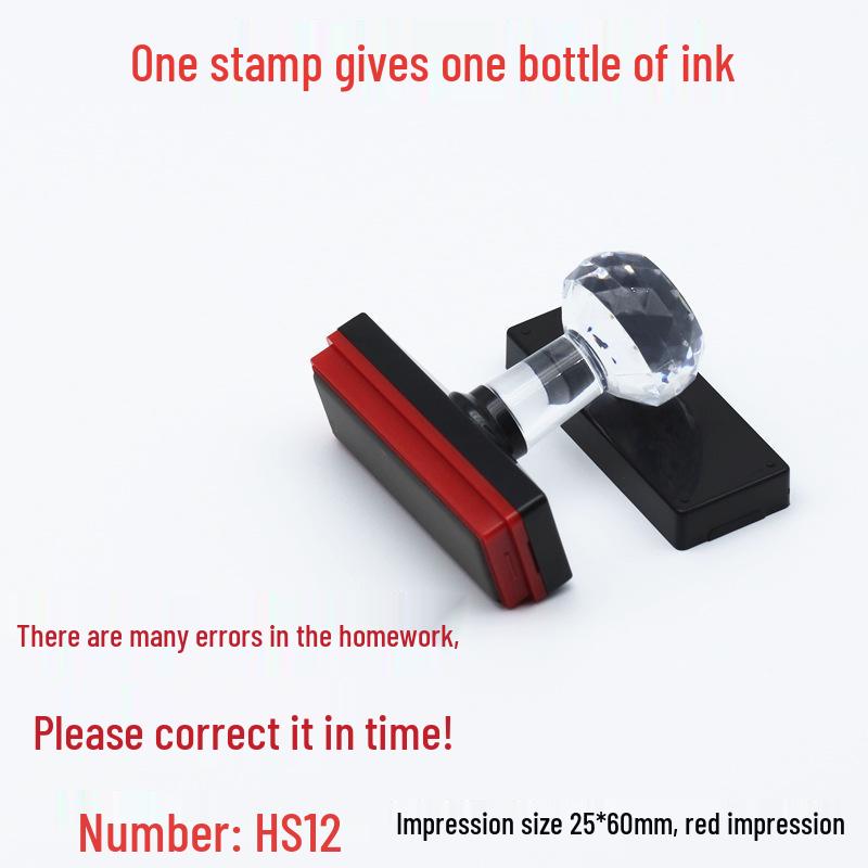 Rectangular Teacher Encouragement Stamp for Grading and Classroom Use