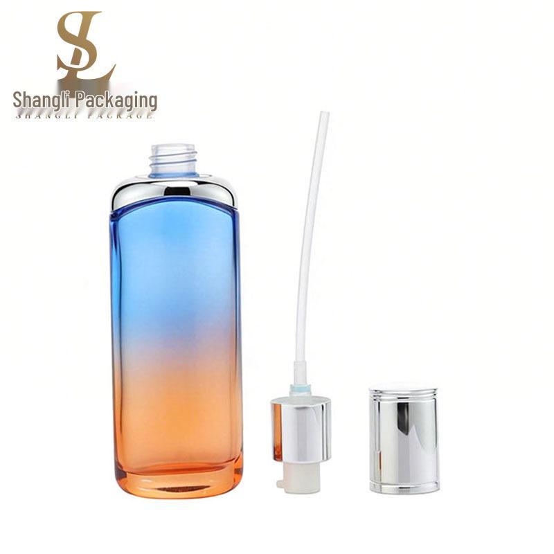 Skincare Set: Flat Bottles with 120ml Toner, 40ml Serum, and 30g/50g Cream Containers
