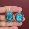 Cercei cu Turcoaz Tibetan, Piatră Prețioasă, Cercei Handmade, Cercei din Argint Sterling 925, Bijuterii cu Turcoaz Tibetan Autentic, Cadouri Pentru Ea, Cercei Căzuți