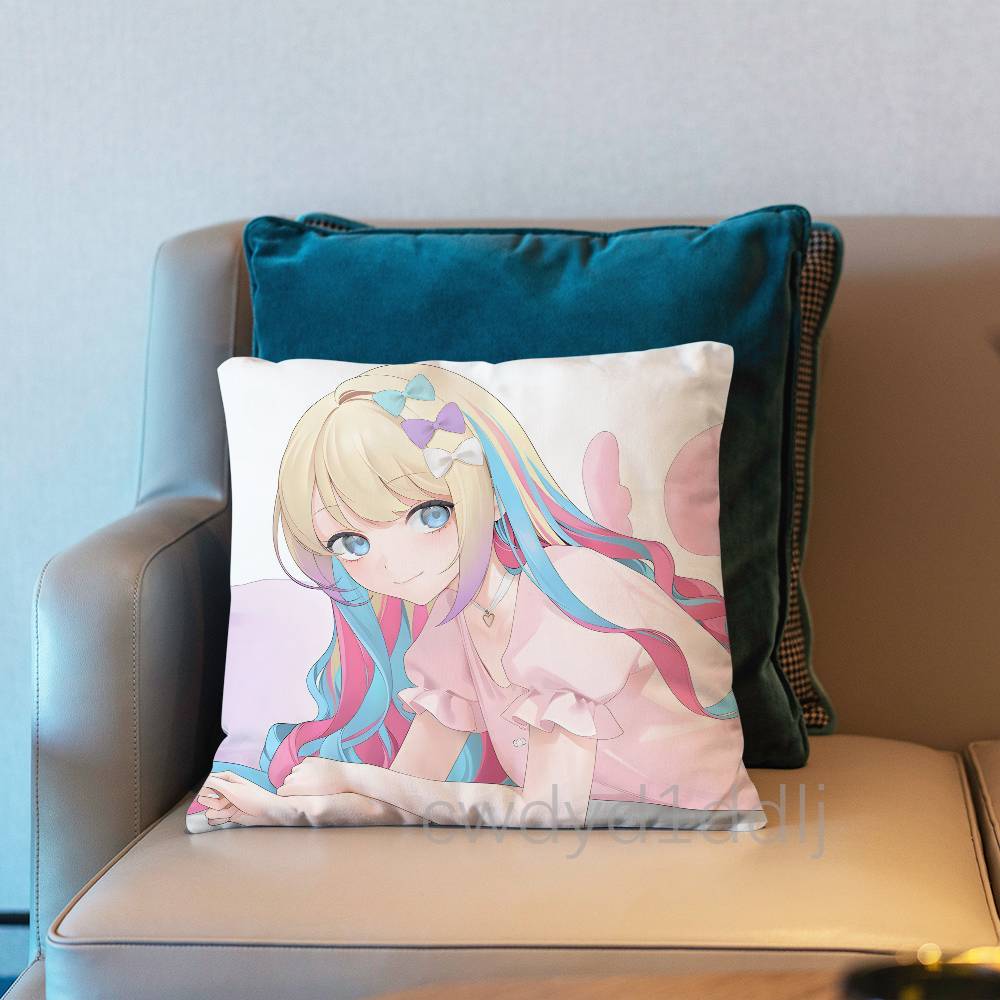 

KKangel Needy Streamer Overload Pillow Case Short Plush Sofa Decorative Gift Home Doublesided Printing Cushio 30x30cm