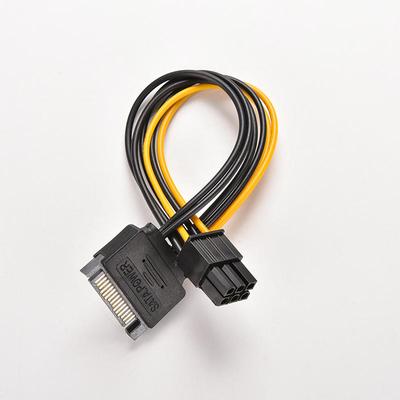 Sata 15 Pin Męski Na 6 Pin Pci-Express Pci-E Kabel Adapter Zasilania Karty 20Cm