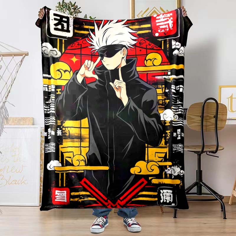 

The Jujutsu Kaisen Patterned Blanket Is Perfect for Bedding or Any Other Occasion, Making It A Perfect Gift Choice. 75x90cm