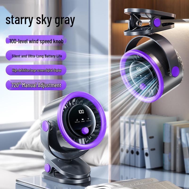 2026 High-Speed Clip-On Smart Fan with App Control & Digital Display