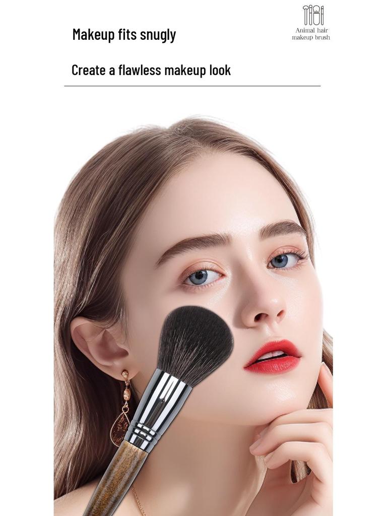 25-Piece Animal Hair Makeup Brush Set: Includes Wool Brushes for Eyeshadow, Nose Shadow, and Foundation - Artist Recommended