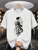 Female Samurai Unisexs Crew Neck T Shirt Japanese Warrior Sakura Floral Oriental Silhouette Graphic Short Sleeve Casual Street Tops