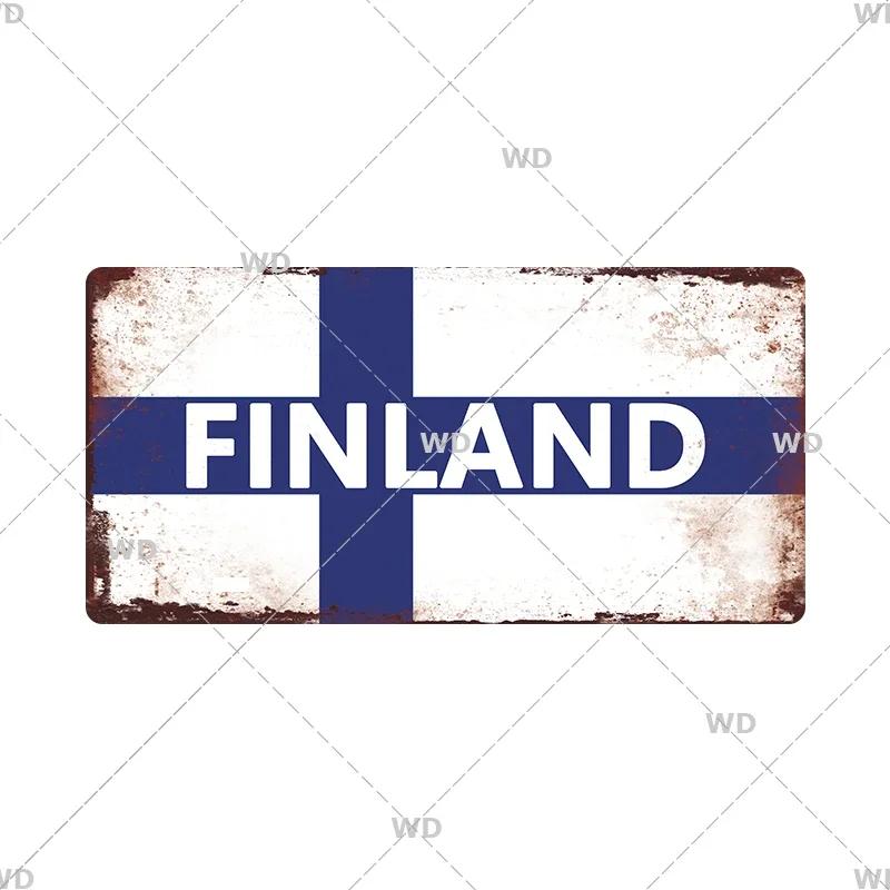 Nationell Flagga Nummerplåt 6x12 Tum Hemskyltar Metall Vintage Plåtskylt Garage Bar Väggskyltar Dekor Patrioter Bästa Gåvan Dammtät