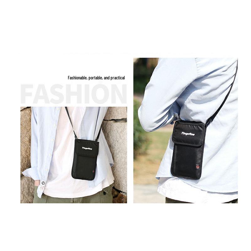 Porta passaporto da viaggio impermeabile RFID WeiQiang e borsa porta documenti antifurto