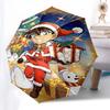 1pc Detective Conan Christmas Edition Automatic Opening/Closing Outdoor Umbrella - Portable 3-Fold Design with Iron Frame - Outdoor, Gift for Fan