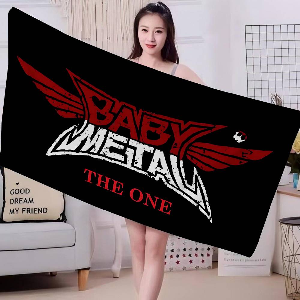 Classic Kawaii Metal Band B-Babymetal Microfiber Beach Towel Absorbent Quick Dry Soft Yoga Swimming Resort Mountain Towel